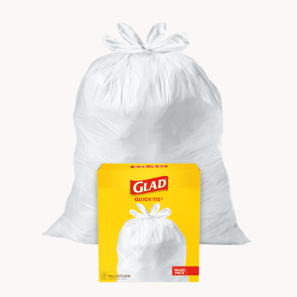 Glad Tall Kitchen Quick-Tie trash bags citrus 15ct