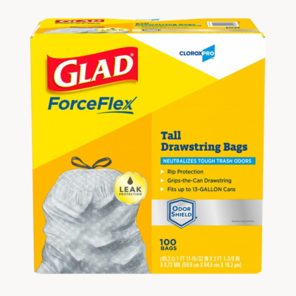 Glad ForceFlex Trash Drawstring bags 25ct