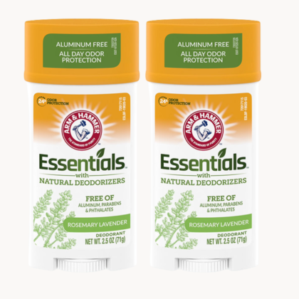 A&H Essentials Natural Deodorant Fresh Rosemary Lavender Oval Twin Pack 2 x 2.5 oz