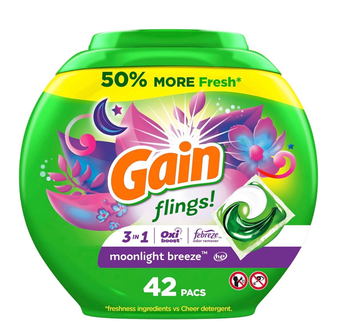 Gain Flings 4-in-1 Moonlight laundry detergent