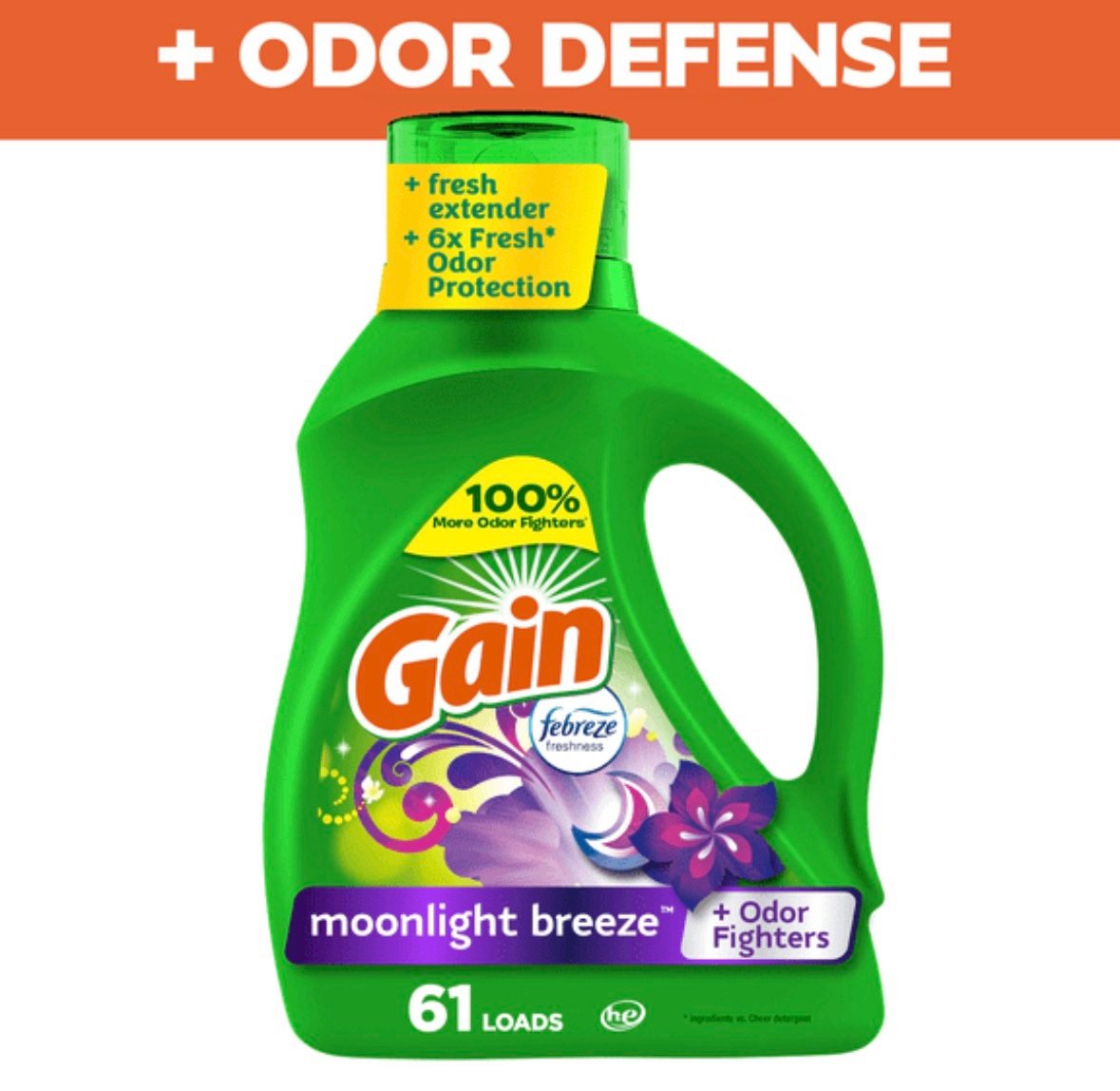 Gain Liquid Moonlight laundry detergent 61 loads - Image 2