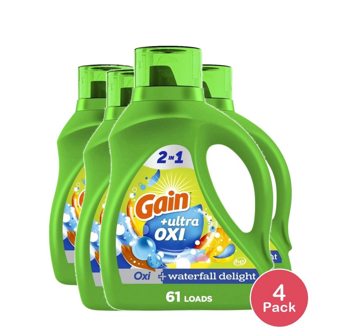Gain Liquid Waterfall delight laundry detergent 61 loads - Image 2