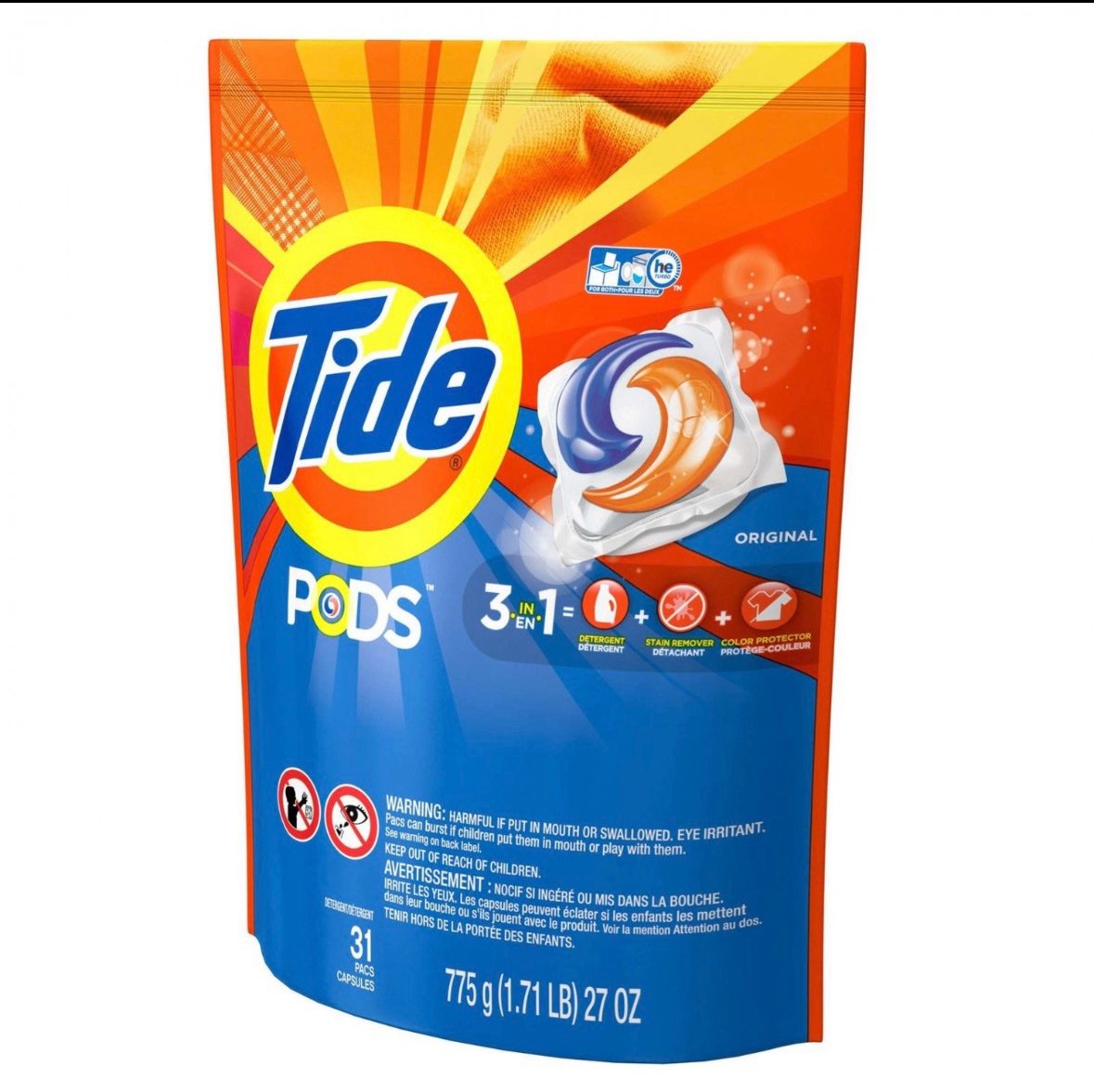 Tide PODS Laundry Detergent 31 Pacs, Original - Image 3